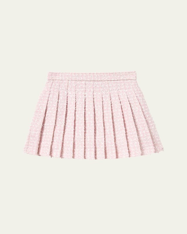 Girl's Bow Boucle Mini Skirt